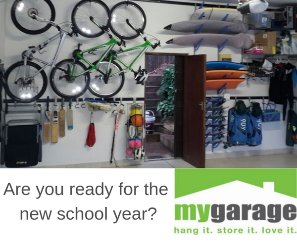 Get your garage organised so you can grab and go before School