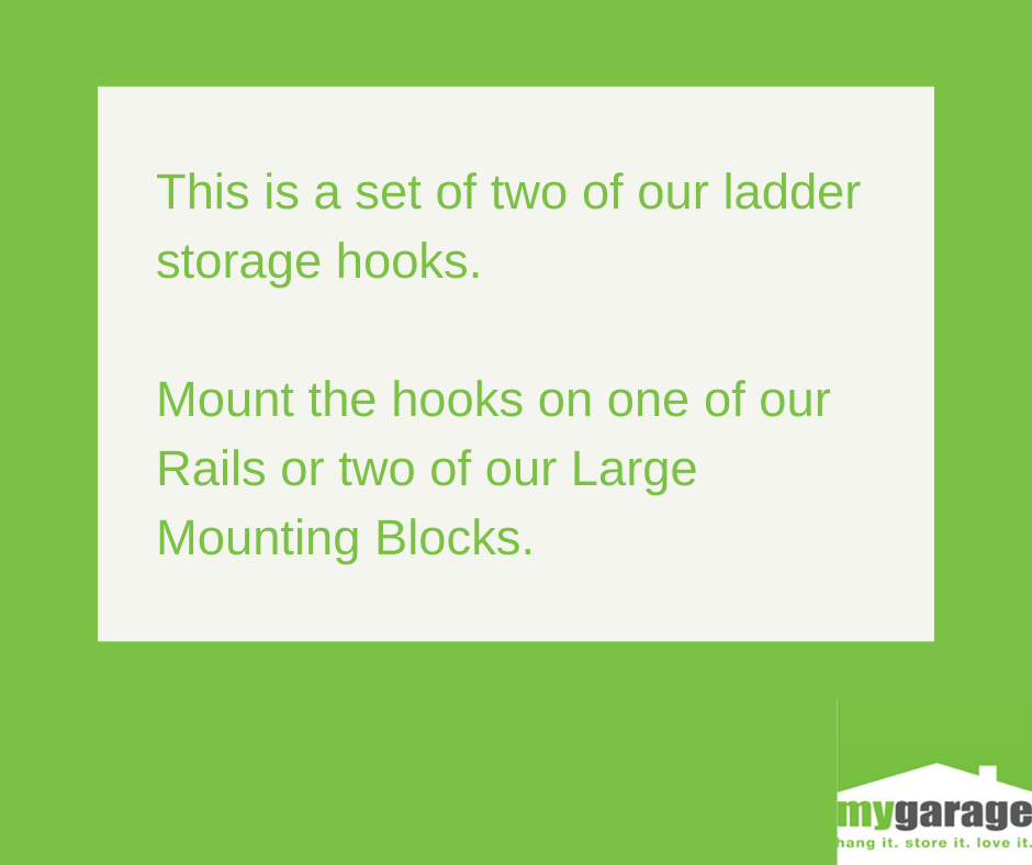 Ladder Hook Set | Pack of 2 Hooks | Perfect Ladder Storage